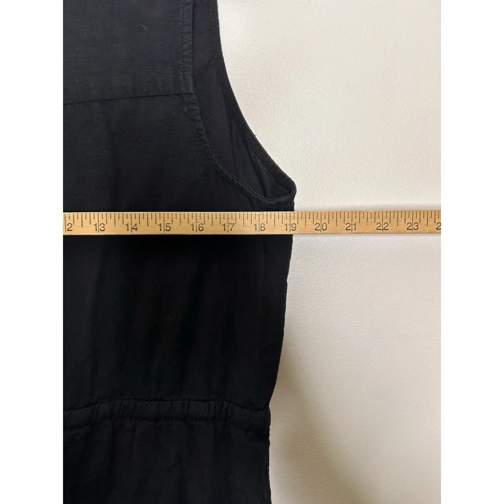 Old Navy Black Washed Linen Blend Sleeveless Summer Dress Size XL